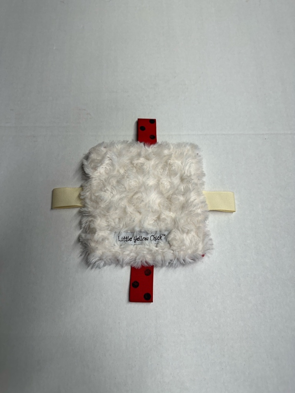 Little Yellow Chick minky tag small lovey blanket